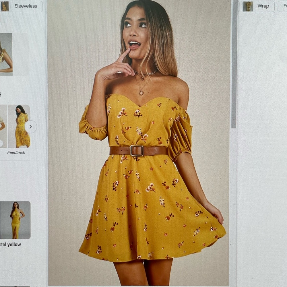 Showpo yellow short dress